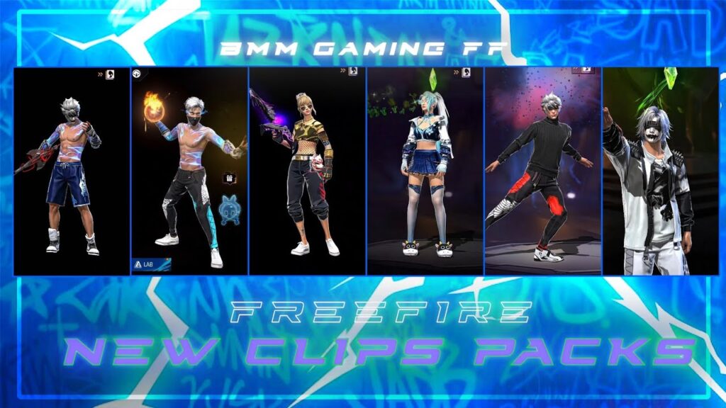 Free Fire 2K HD emote clips pack 106